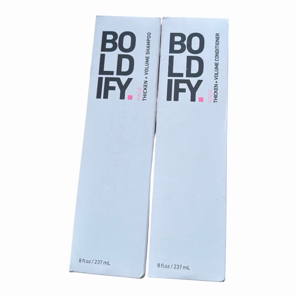 BOLDIFY Thicken Volume Shampoo Conditioner Set Hair Rinse Fullness Lift 8oz